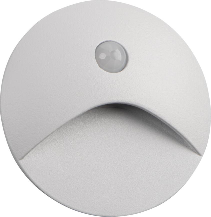 LED svjetlo za stube sa senzorom pokreta i sumraka EXIN LED/2,5W/230V 4000K IP65 bijelo okruglo
