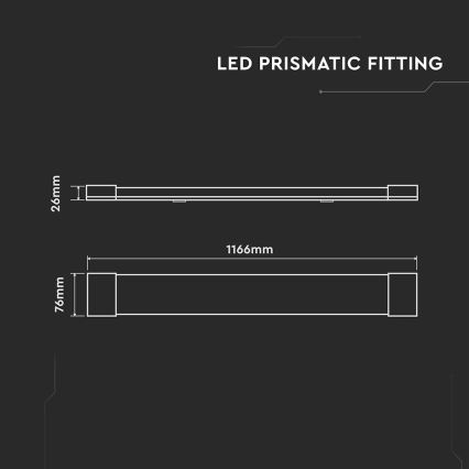 LED svjetlo za ugradnju ispod ormarića LED/40W/230V 3000K 116 cm