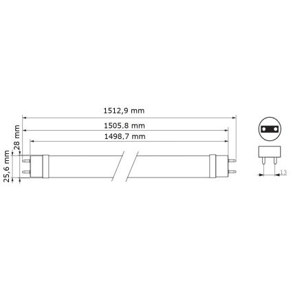 LED Svjetlosna cijev Philips MASTER T8 G13/24W/80V 6500K 150 cm