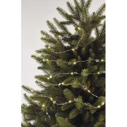 LED svjetlosni niz 20xLED/2xAA 2,2 m topla bijela
