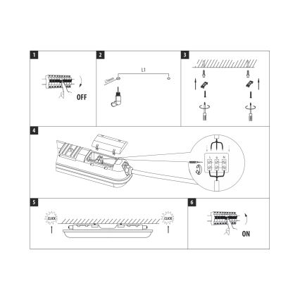 LED tehnička cijevna svjetiljka LED/36W/230V 4200K 120 cm IP65