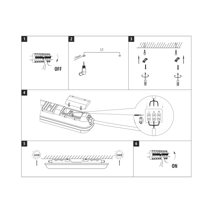 LED tehnička cijevna svjetiljka LED/36W/230V 4200K 120 cm IP65
