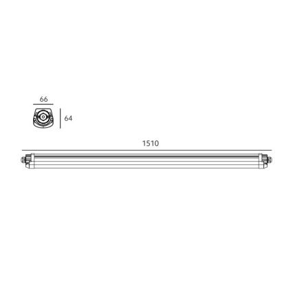 LED tehnička svjetiljka LUMEXO LED/50W/230V 4000K IP65 151 cm