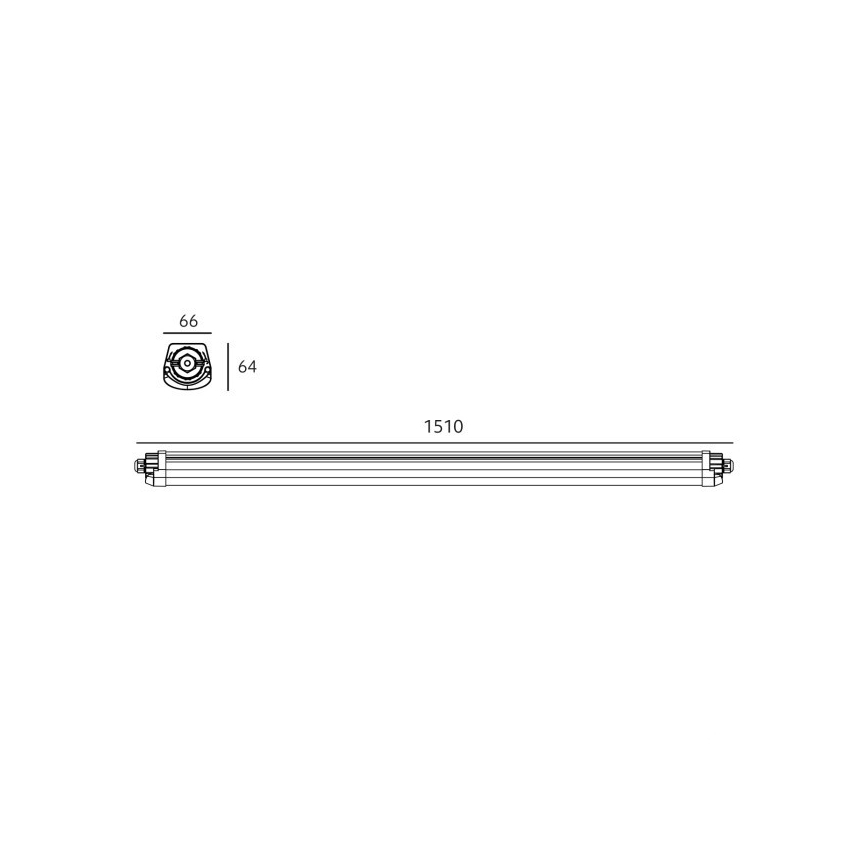 LED tehnička svjetiljka LUMEXO LED/50W/230V 4000K IP65 151 cm