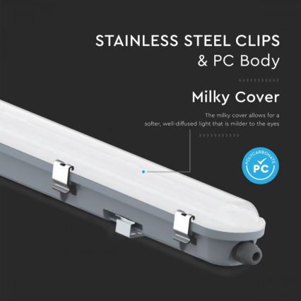 LED tehničko rasvjetno tijelo s modulom za nuždu LED/48W/230V 6500K IP65 2200 mAh 150 cm