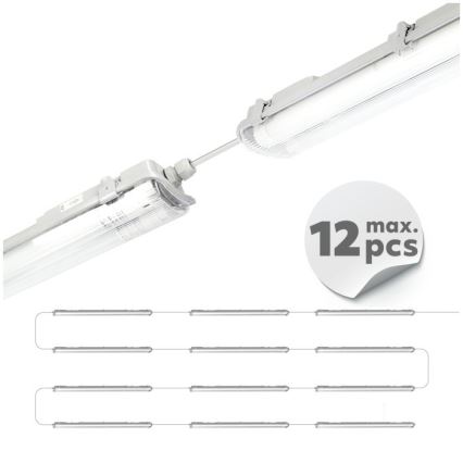 LED tehnička svjetiljka za T8 cijevi 2xG13/18W/230V 6500K IP65 127 cm