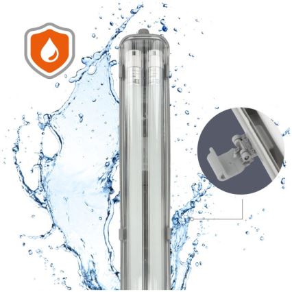 LED tehnička svjetiljka za T8 cijevi 2xG13/18W/230V 6500K IP65 127 cm