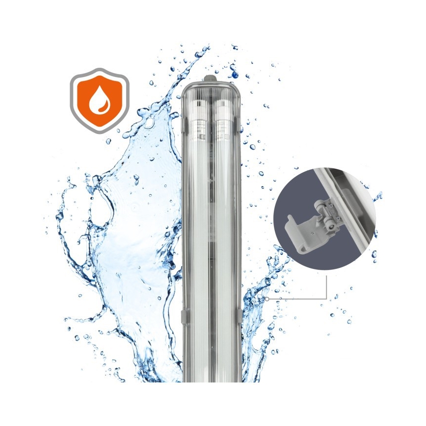 LED tehnička svjetiljka za T8 cijevi 2xG13/18W/230V 6500K IP65 127 cm