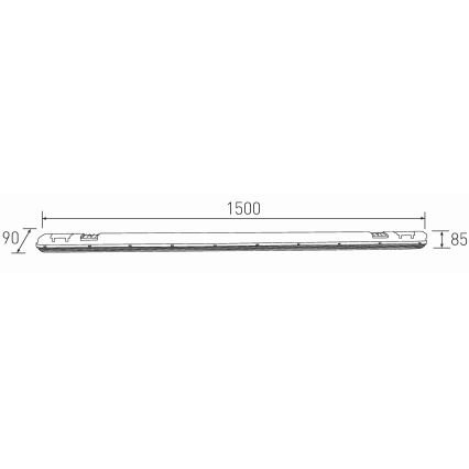 LED tehničko fluorescentno svjetlo DUST LED/58W/230V 4000K 150 cm IP65