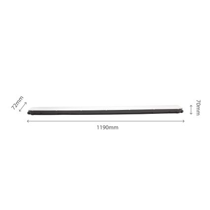 LED Tehničko fluorescentno svjetlo LIMEA GIGANT LED/38W/230V IP65 1190mm crna