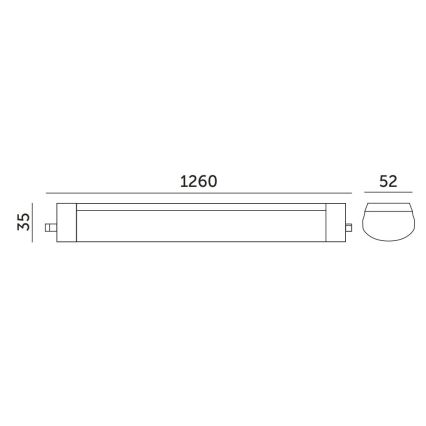 LED Tehničko fluorescentno svjetlo LED/36W/230V IP65 4000K 126 cm
