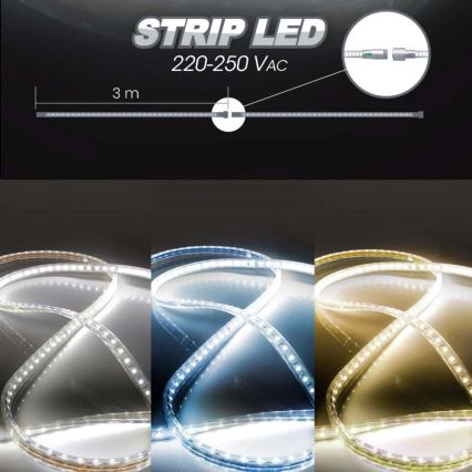 LED Traka EASY CONNECT LED/14,4W/230V 3m IP67 hladna bijela