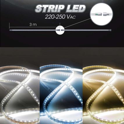 LED Traka EASY CONNECT LED/14,4W/230V 3m IP67 plava