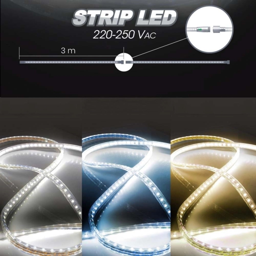 LED Traka EASY CONNECT LED/14,4W/230V 3m IP67 plava