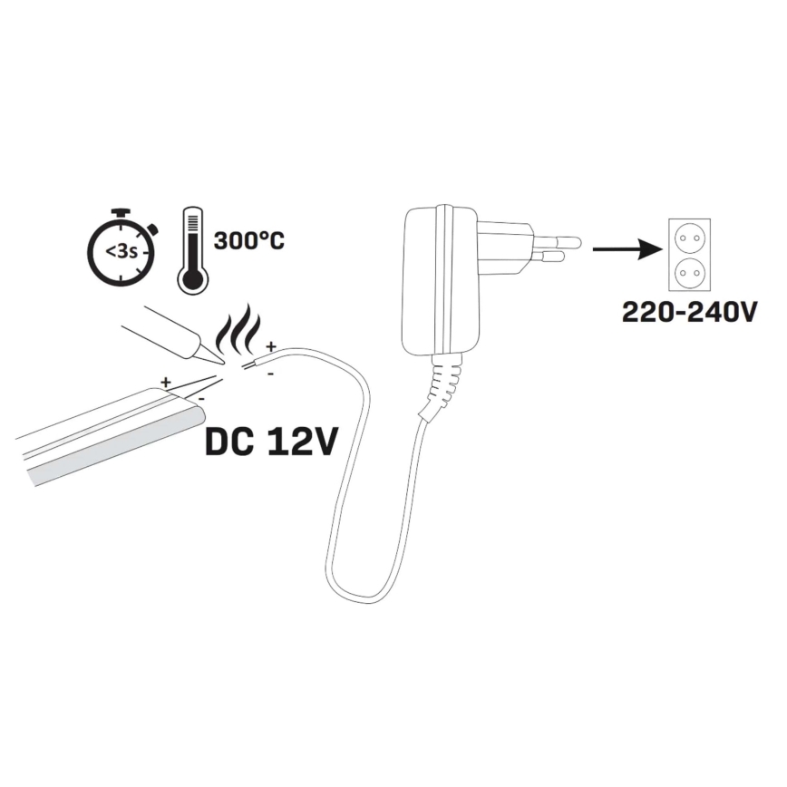 LED Traka NEON 2 m LED/17W/12V IP65 plava