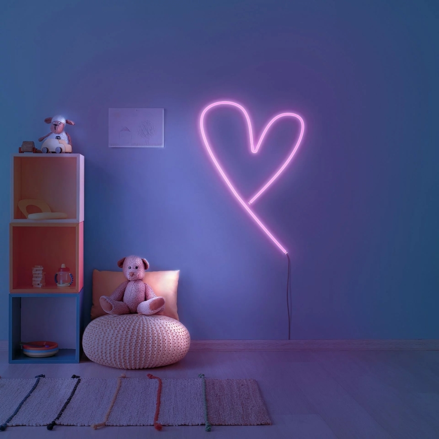 LED Traka NEON 2 m LED/17W/12V IP65 ružičasta