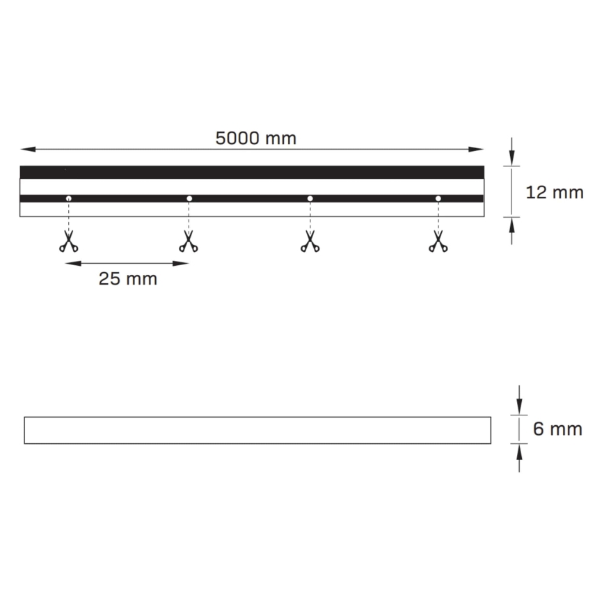 LED Traka NEON 5 m LED/27W/12V IP65 plava