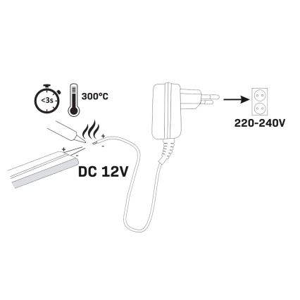 LED Traka NEON 5 m LED/27W/12V IP65 plava
