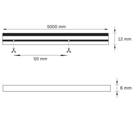 LED Traka NEON 5m LED/30W/24V zelena IP65
