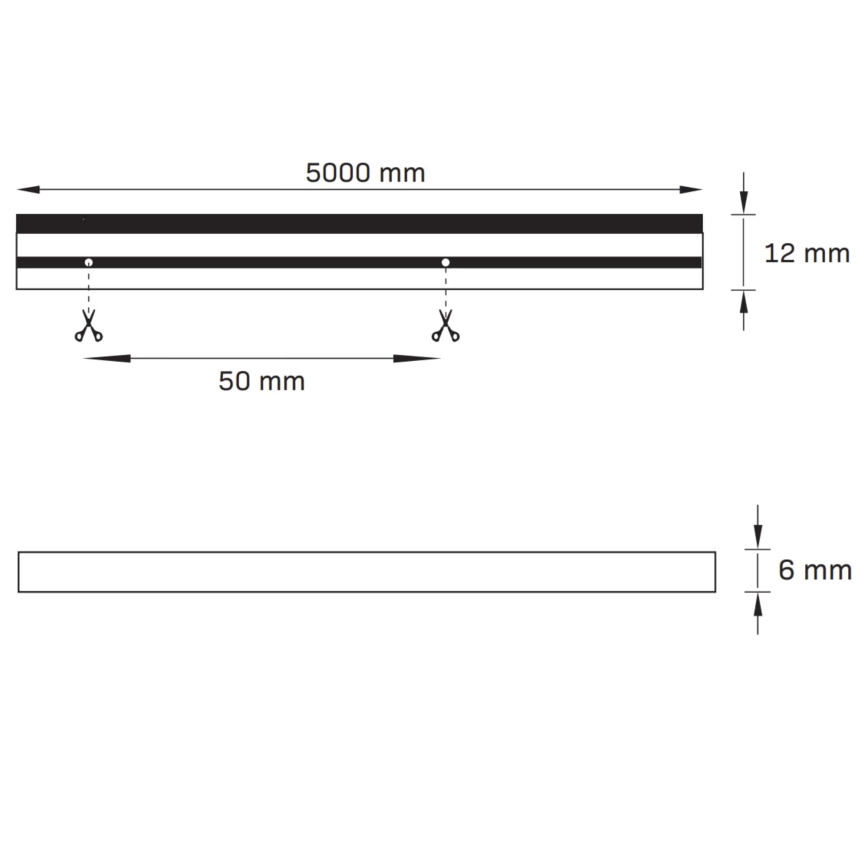 LED Traka NEON 5m LED/30W/24V zelena IP65