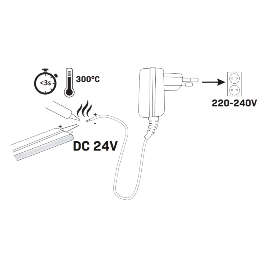LED Traka NEON 5m LED/40W/24V narančasta IP65