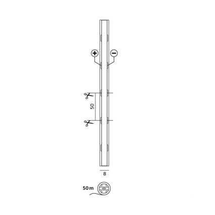 LED traka TRAMO LED/500W/24V 50 m 3000K