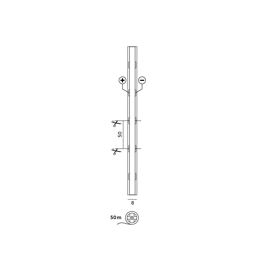 LED traka TRAMO LED/500W/24V 50 m 3000K