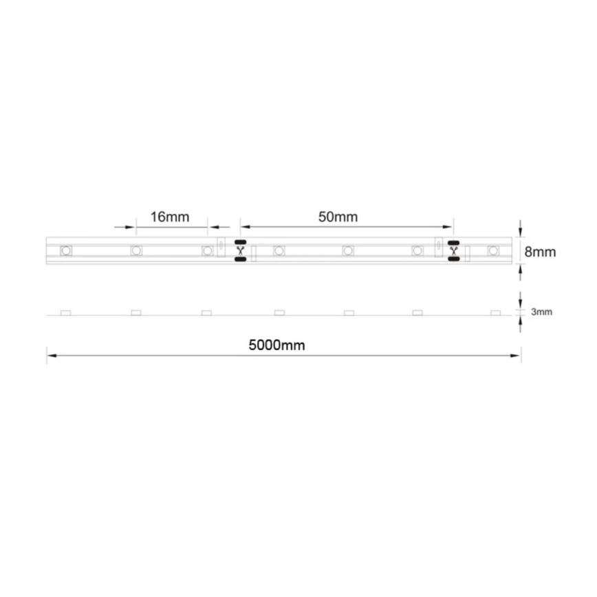 LED traka za kupaonicu 5m 8,5W /12V IP44 3000K