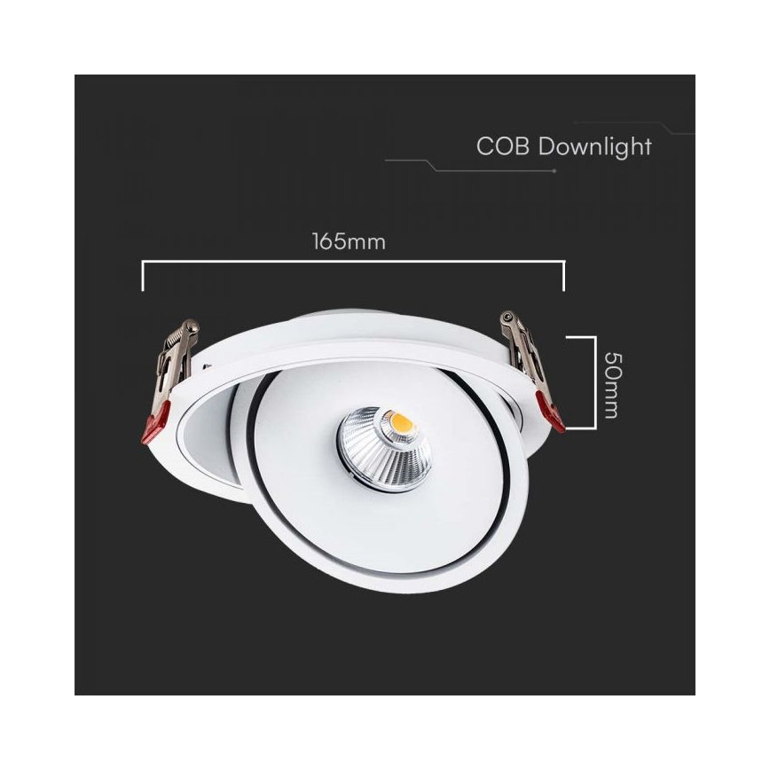 LED Ugradbena reflektorska svjetiljka LED/20W/230V 3000/4000/6400K pr. 16,5 cm bijela