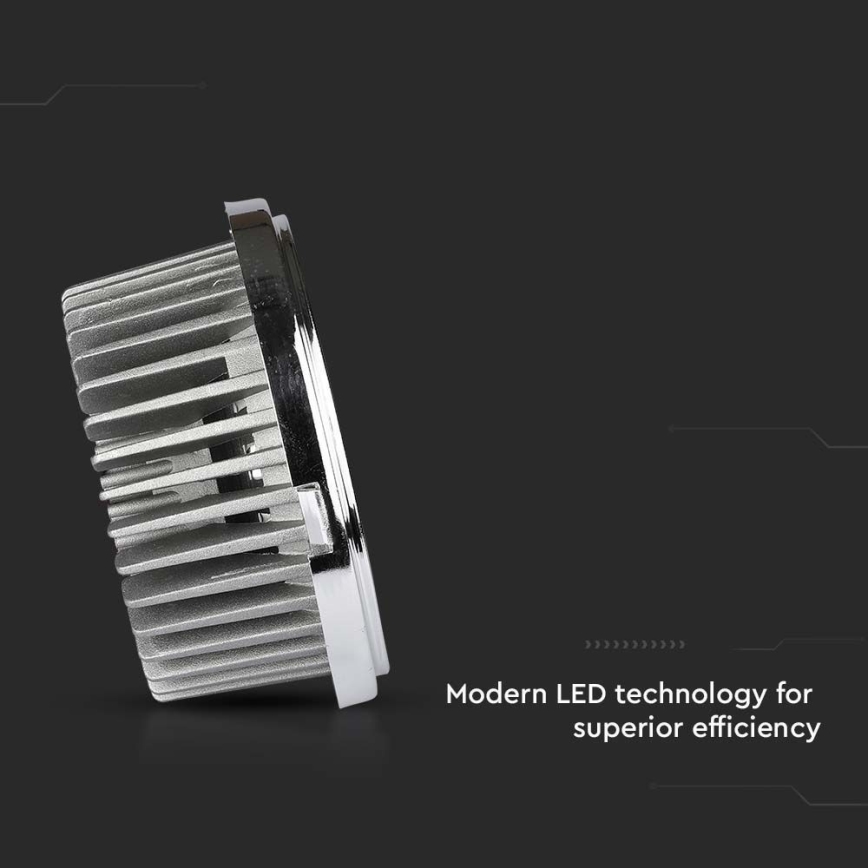 LED Ugradbena reflektorska svjetiljka LED/20W/230V 3000K 40°/20° pr. 11 cm sjajni krom