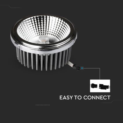 LED Ugradbena reflektorska svjetiljka LED/20W/230V 4000K 40°/20° pr. 11 cm sjajni krom