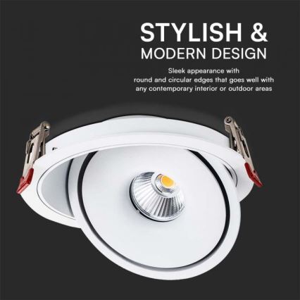 LED Ugradbena reflektorska svjetiljka LED/28W/230V 3000/4000/6400K pr. 20 cm bijela