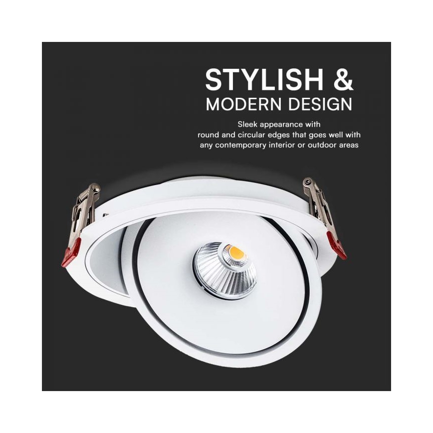LED Ugradbena reflektorska svjetiljka LED/28W/230V 3000/4000/6400K pr. 20 cm bijela