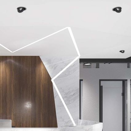 LED Ugradbena reflektorska svjetiljka LED/28W/230V 3000/4000/6400K pr. 20 cm crna
