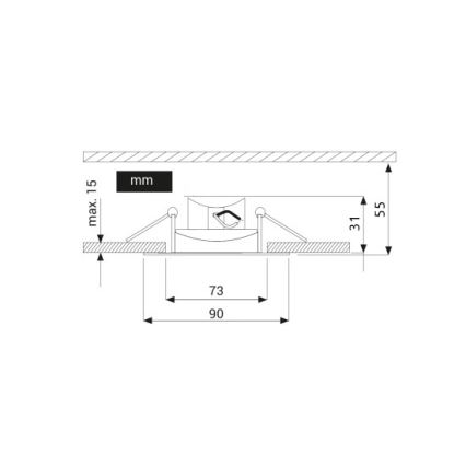 LED Ugradbena svjetiljka 1xLED/6,5W/100-250V 3000K