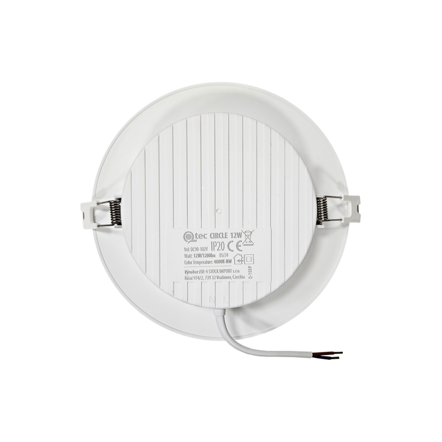 LED Ugradbena svjetiljka CIRCLE LED/12W/230V 4000K pr. 17 cm bijela