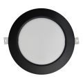 LED Ugradbena svjetiljka CIRCLE LED/12W/230V 4000K pr. 17 cm crna