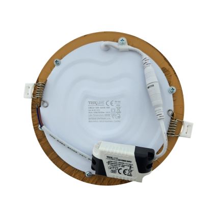LED Ugradbena svjetiljka CIRCLE LED/12W/230V 4200K pr. 16,7 cm smeđa