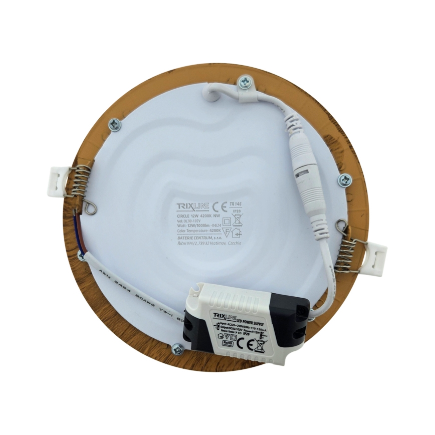 LED Ugradbena svjetiljka CIRCLE LED/12W/230V 4200K pr. 16,7 cm smeđa