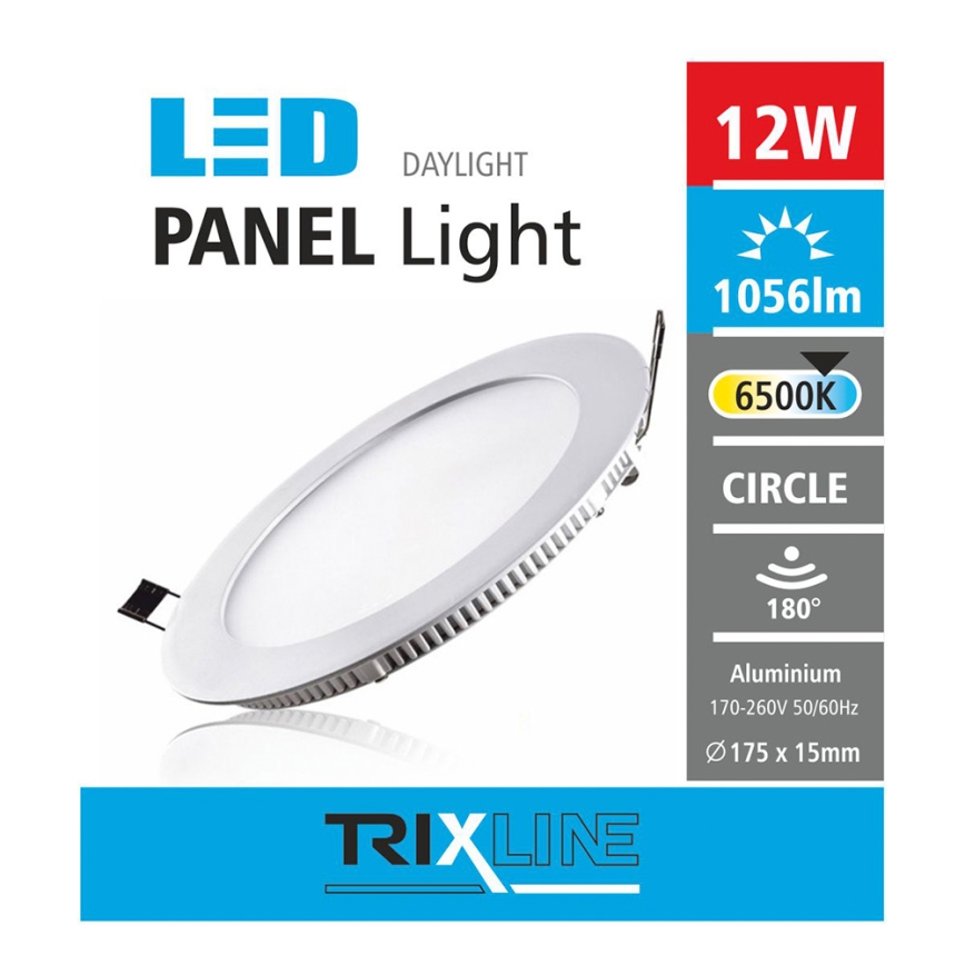 LED Ugradbena svjetiljka CIRCLE LED/12W/230V 6500K pr. 17,5 cm bijela