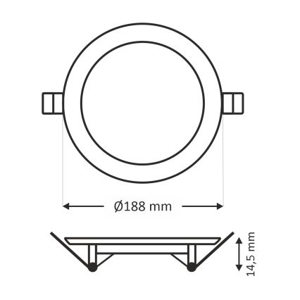 LED Ugradbena svjetiljka CIRCLE LED/15W/230V 6500K pr. 18,8 cm bijela