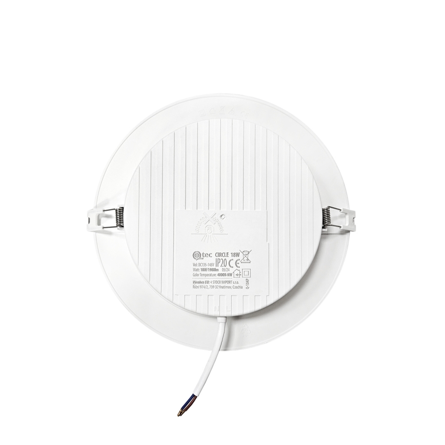 LED Ugradbena svjetiljka CIRCLE LED/18W/230V 4000K pr. 22 cm bijela
