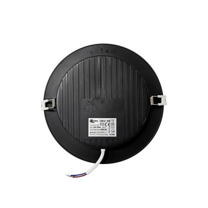 LED Ugradbena svjetiljka CIRCLE LED/18W/230V 4000K pr. 22 cm crna