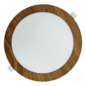 LED Ugradbena svjetiljka CIRCLE LED/18W/230V 4200K pr. 22 cm smeđa