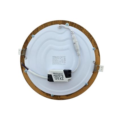 LED Ugradbena svjetiljka CIRCLE LED/18W/230V 4200K pr. 22 cm smeđa