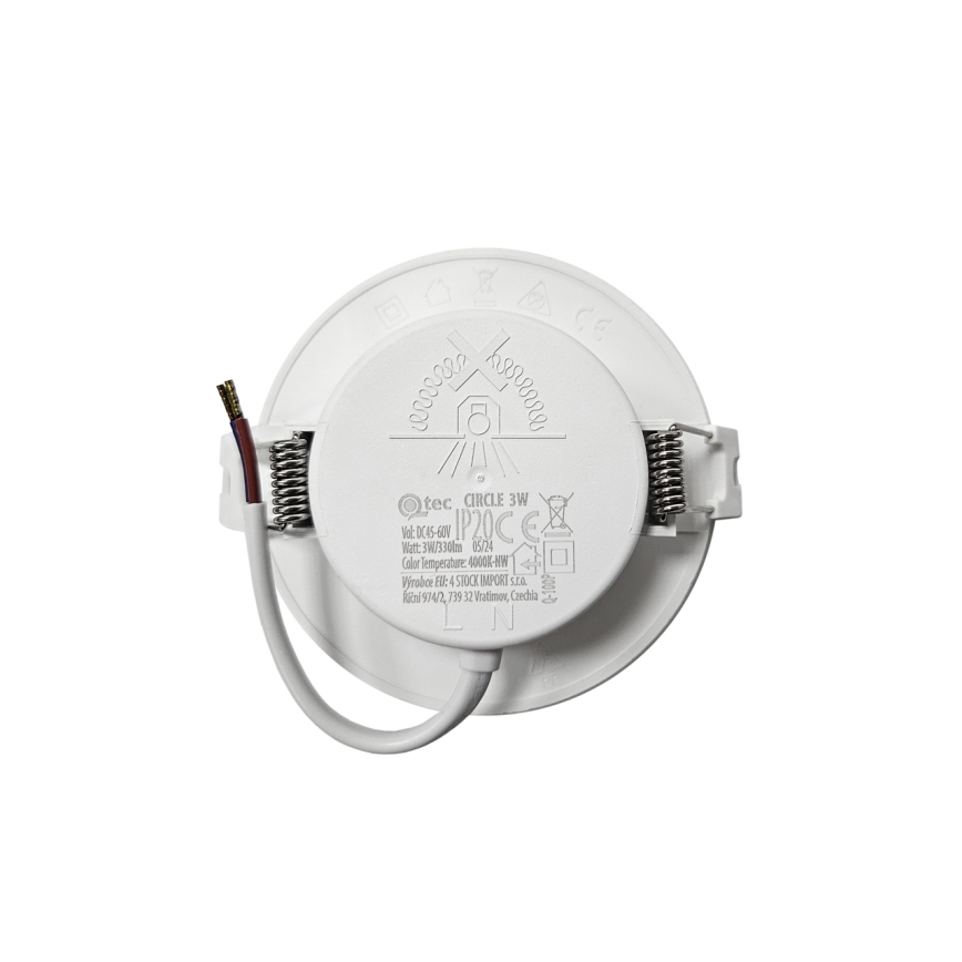 LED Ugradbena svjetiljka CIRCLE LED/3W/230V 4000K pr. 9 cm bijela
