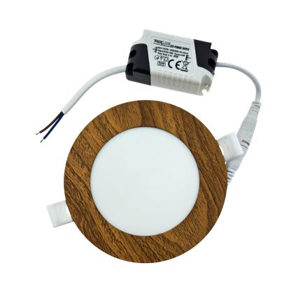 LED Ugradbena svjetiljka CIRCLE LED/6W/230V 4200K pr. 11,8 cm smeđa