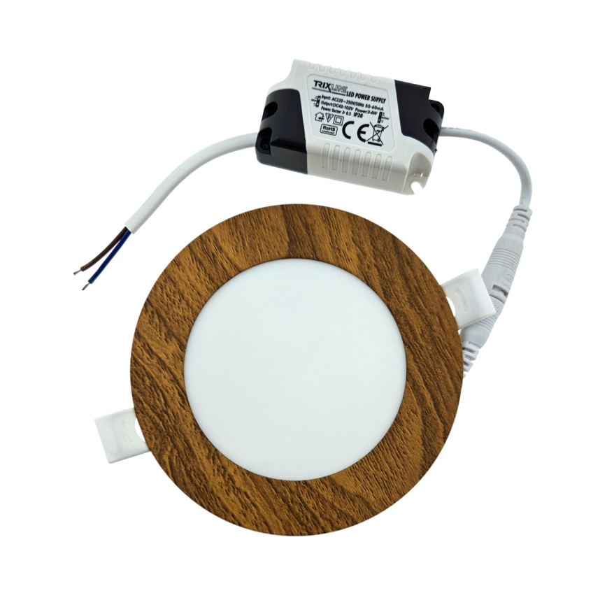 LED Ugradbena svjetiljka CIRCLE LED/6W/230V 4200K pr. 11,8 cm smeđa