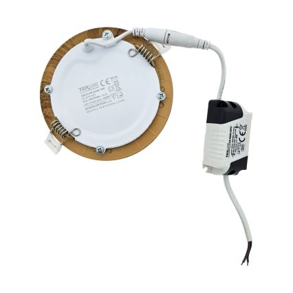 LED Ugradbena svjetiljka CIRCLE LED/6W/230V 4200K pr. 11,8 cm smeđa