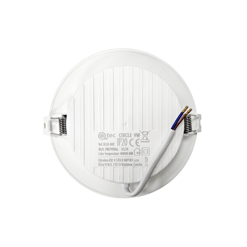 LED Ugradbena svjetiljka CIRCLE LED/9W/230V 4000K pr. 14,5 cm bijela